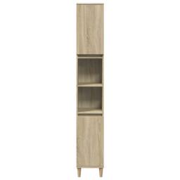 Berkfield Home 3 Piece Bathroom Furniture Set Sonoma Oak Engineered Wood in Light Tan - thumbnail 5