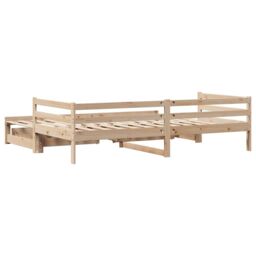 Berkfield Home Daybed with Trundle & Drawers without Mattress 80x200 cm in Brown - thumbnail 8