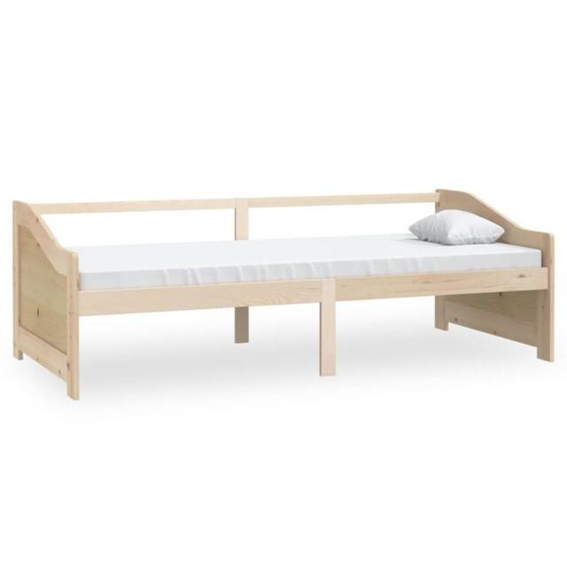 Berkfield Home 3-Seater Day Bed Solid Pinewood 90x200 cm in Light Tan - image 1