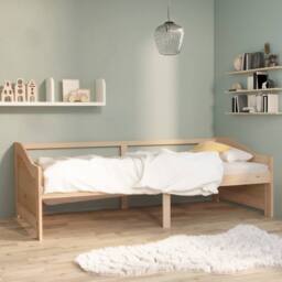 Berkfield Home 3-Seater Day Bed Solid Pinewood 90x200 cm in Light Tan - thumbnail 2