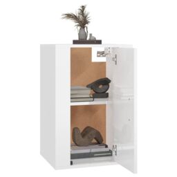 Berkfield Home Wall Mounted TV Cabinets 2 pcs High Gloss White 40x34.5x60 cm - thumbnail 3