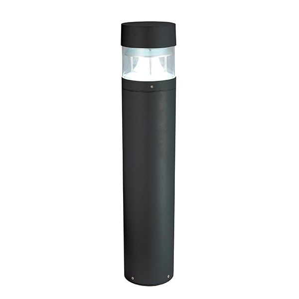 Netlighting Zone Outdoor Bollard IP65 12.3W Textured Black Paint & Clear Pc