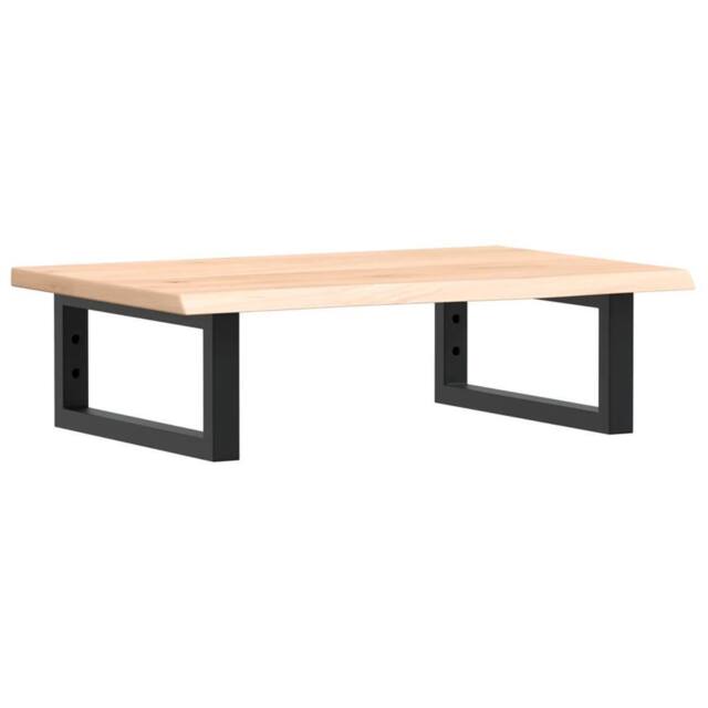 Berkfield Home Basin Shelf Wall Mounted Steel & Solid Wood Oak in Light Oak - image 1