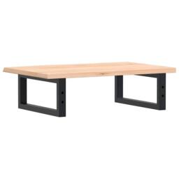 Berkfield Home Basin Shelf Wall Mounted Steel & Solid Wood Oak in Light Oak - thumbnail 6