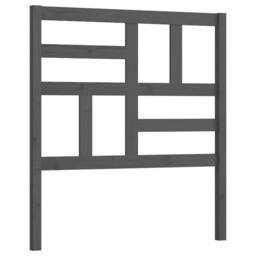 Berkfield Home Bed Headboard Grey 81x4x104 cm Solid Wood Pine - Size: 81 x 4 x 104 cm - thumbnail 1