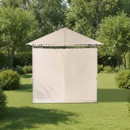 OHS Water Resistant Garden Gazebo with Curtains Outdoor Party Tent Canopy in Natural - thumbnail 2