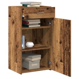 Berkfield Home Sideboard Old Wood 30x42, 5x93 cm Engineered Wood in Brown - thumbnail 3