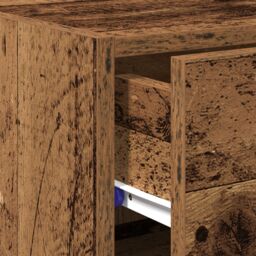 Berkfield Home Sideboard Old Wood 30x42, 5x93 cm Engineered Wood in Brown - thumbnail 9