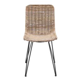 Nordlys Set of 2 Metal & Natural Fiber Chairs in Brown - thumbnail 5