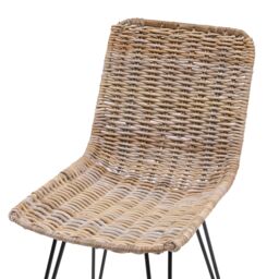 Nordlys Set of 2 Metal & Natural Fiber Chairs in Brown - thumbnail 6