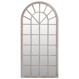 Berkfield Home Garden Mirror Sand 90x45 cm Iron for Outdoor Use in Beige - thumbnail 3