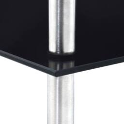 Berkfield Home Durable 5-Tier Shelf Black 30x30x130 cm Tempered Glass - Size: 30 x 30 x 130 cm - thumbnail 4