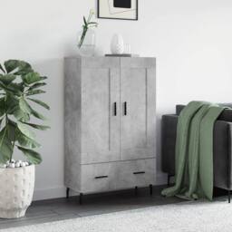 Berkfield Home Highboard Concrete Grey 69.5x31x115 cm Engineered Wood - thumbnail 2