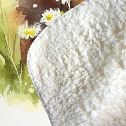 Warren Reed - Designer Hare & Daisies Watercolour Sherpa Blanket in Brown - Size: Large - thumbnail 3