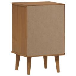 Berkfield Home Beautiful Bedside Cabinet MOLDE Brown 40x35x65 cm Solid Wood Pine - Size: 40 x 35 x 65 cm - thumbnail 7