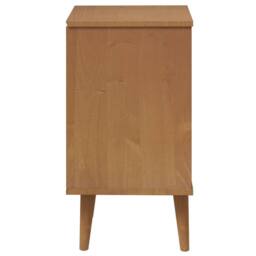 Berkfield Home Beautiful Bedside Cabinet MOLDE Brown 40x35x65 cm Solid Wood Pine - Size: 40 x 35 x 65 cm - thumbnail 6
