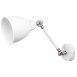 Wyld and Coco Two-Arm Adjustable White Metal Wall Lamps Set - thumbnail 4