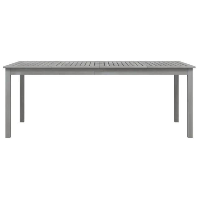 Berkfield Home Garden Table Grey 200x100x75 cm Solid Wood Acacia - Size: 200 x 100 x 75 cm - image 1