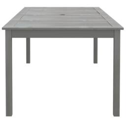 Berkfield Home Garden Table Grey 200x100x75 cm Solid Wood Acacia - Size: 200 x 100 x 75 cm - thumbnail 4