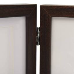 Berkfield Home Trifold Photo Frame Collage Dark Brown 22x15 cm+2x - Size: 22x15 cm - thumbnail 5
