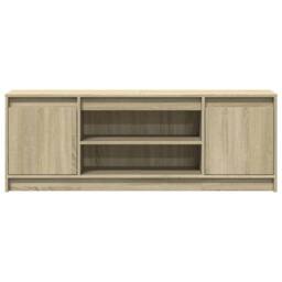 Berkfield Home TV Cabinet with LED Sonoma Oak 139.5x34x50 cm Engineered Wood in Light Tan - thumbnail 6