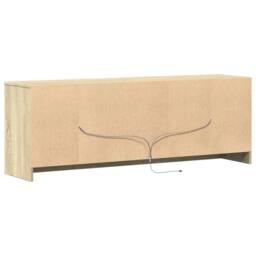 Berkfield Home TV Cabinet with LED Sonoma Oak 139.5x34x50 cm Engineered Wood in Light Tan - thumbnail 8