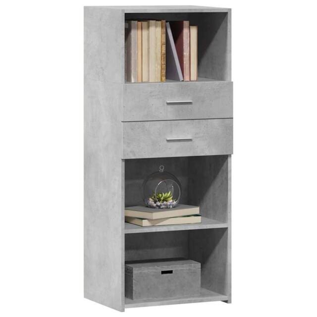 Berkfield Home Highboard Concrete Grey 50x42.5x124 cm Engineered Wood - image 1