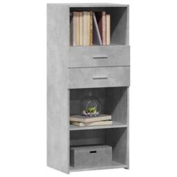 Berkfield Home Highboard Concrete Grey 50x42.5x124 cm Engineered Wood - thumbnail 1