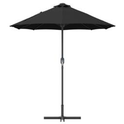 Berkfield Home Garden Parasol Black 380 x 196 x 235 cm Powder-coated steel - thumbnail 6