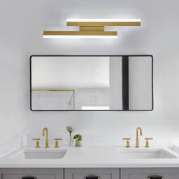 COMELY Indoor Wall Lights, 16W Gold Creative Long Parallel Wall Lights - thumbnail 6