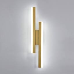 COMELY Indoor Wall Lights, 16W Gold Creative Long Parallel Wall Lights - thumbnail 1