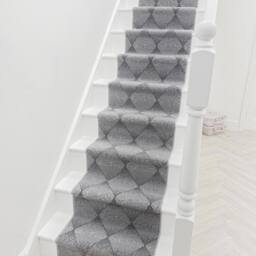 runrug Stair Runner Carpet for Staircases - Soft & Comfy, 9mm - 'Harlequin' in Grey - Size: 60 cm x 720 cm - thumbnail 5