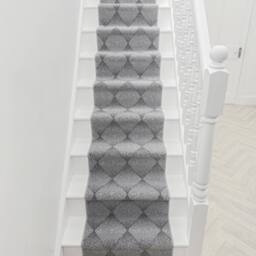 runrug Stair Runner Carpet for Staircases - Soft & Comfy, 9mm - 'Harlequin' in Grey - Size: 60 cm x 720 cm - thumbnail 6