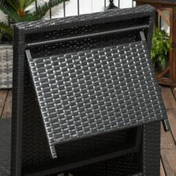 Wyld Haus Niludo Outdoor Rattan Set Black Beige Reclining Chairs - thumbnail 9