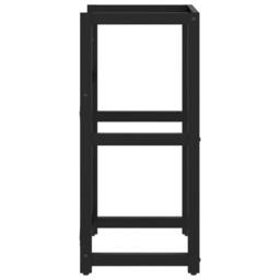 Berkfield Home Bathroom Washbasin Frame Black 40x38x83 cm Iron - Size: 40 x 38 x 83 cm - thumbnail 4