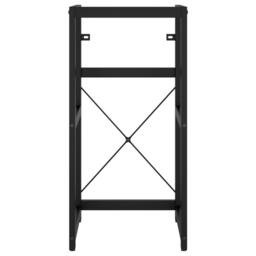 Berkfield Home Bathroom Washbasin Frame Black 40x38x83 cm Iron - Size: 40 x 38 x 83 cm - thumbnail 3