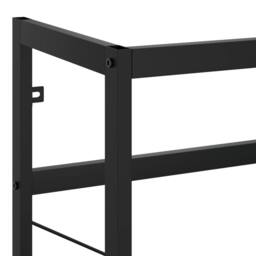 Berkfield Home Bathroom Washbasin Frame Black 40x38x83 cm Iron - Size: 40 x 38 x 83 cm - thumbnail 6