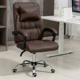 EONLION Office Chair Desk Chair Gaming Chair Padded Armrest Swivel Chair in Brown