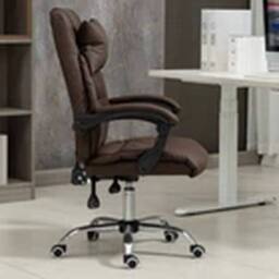 EONLION Office Chair Desk Chair Gaming Chair Padded Armrest Swivel Chair in Brown - thumbnail 2