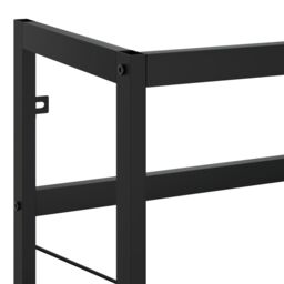 Berkfield Home Bathroom Washbasin Frame Black 40x38x83 cm Iron - Size: 40 x 38 x 83 cm - thumbnail 6