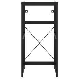 Berkfield Home Bathroom Washbasin Frame Black 40x38x83 cm Iron - Size: 40 x 38 x 83 cm - thumbnail 3