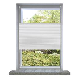 Berkfield Home Plisse Blind 110x125cm White Pleated Blind - Size: 110x125 cm