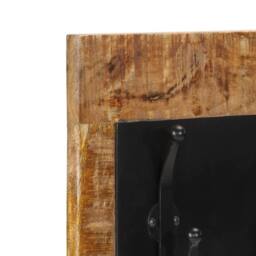 Berkfield Home Wall-mounted Coat Rack with 6 Hooks Solid Wood Mango - thumbnail 4