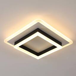 Goeco LED Ceiling Light, 30W, Modern Square Ceiling Light, for Bedroom, 30cm in Black - thumbnail 1