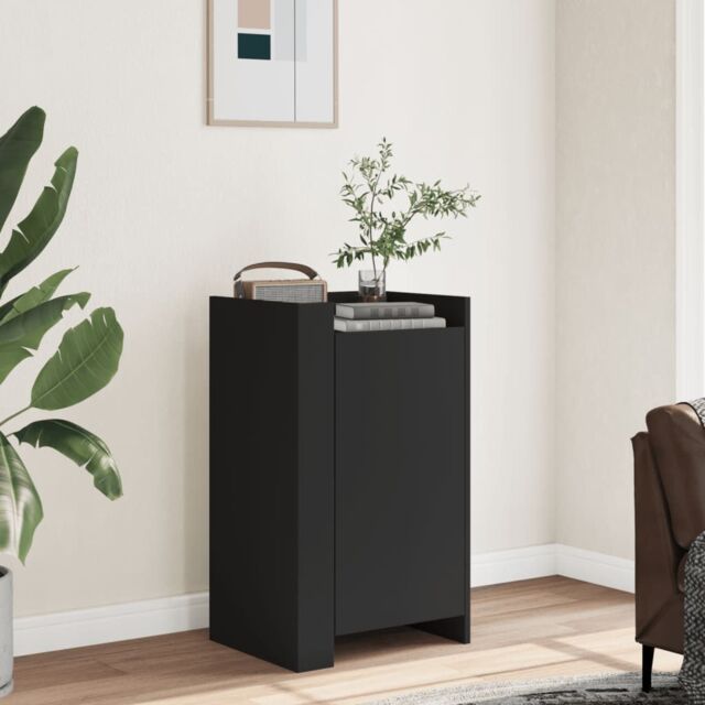 Berkfield Home Sideboard Black 45x35x75 cm Engineered Wood - Size: 45 x 35 x 75 cm - image 1