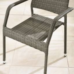 FurnitureboxUK Antigua Rattan 4 Seat Round Table Garden Dining Set in Grey - thumbnail 5