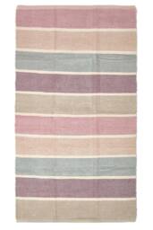 Homescapes Cotton Chenille Striped Rug in Grey - Size: 45 cm x 70 cm - thumbnail 2