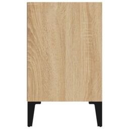Berkfield Home Bed Cabinet with Metal Legs Sonoma Oak 40x30x50 cm in Brown - Size: 40 x 30 x 50 cm - thumbnail 5