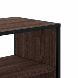 Berkfield Home TV Cabinet Brown Oak 80x31x39.5 cm Engineered Wood & Metal - thumbnail 8