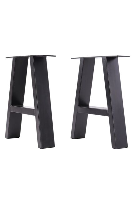 Living and Home 2Pcs Heavy Duty Tube Metal Legs Furniture Replacement Leg in Black - image 1